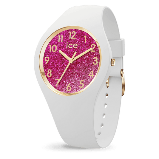 Ice Glitter - White Pink - S34
