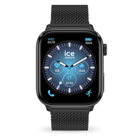 Ice Smart 3.0 - Black - Milanese - Rectangular - 1.78 - GPS