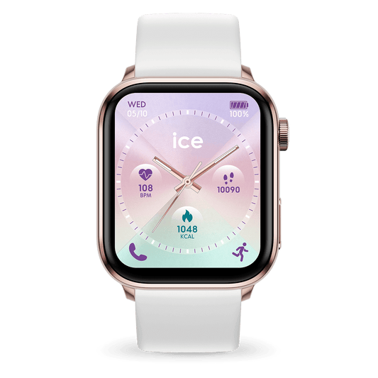 Ice Smart 3.0 - Rose Gold - White - Rectangular - 1.78 - GPS