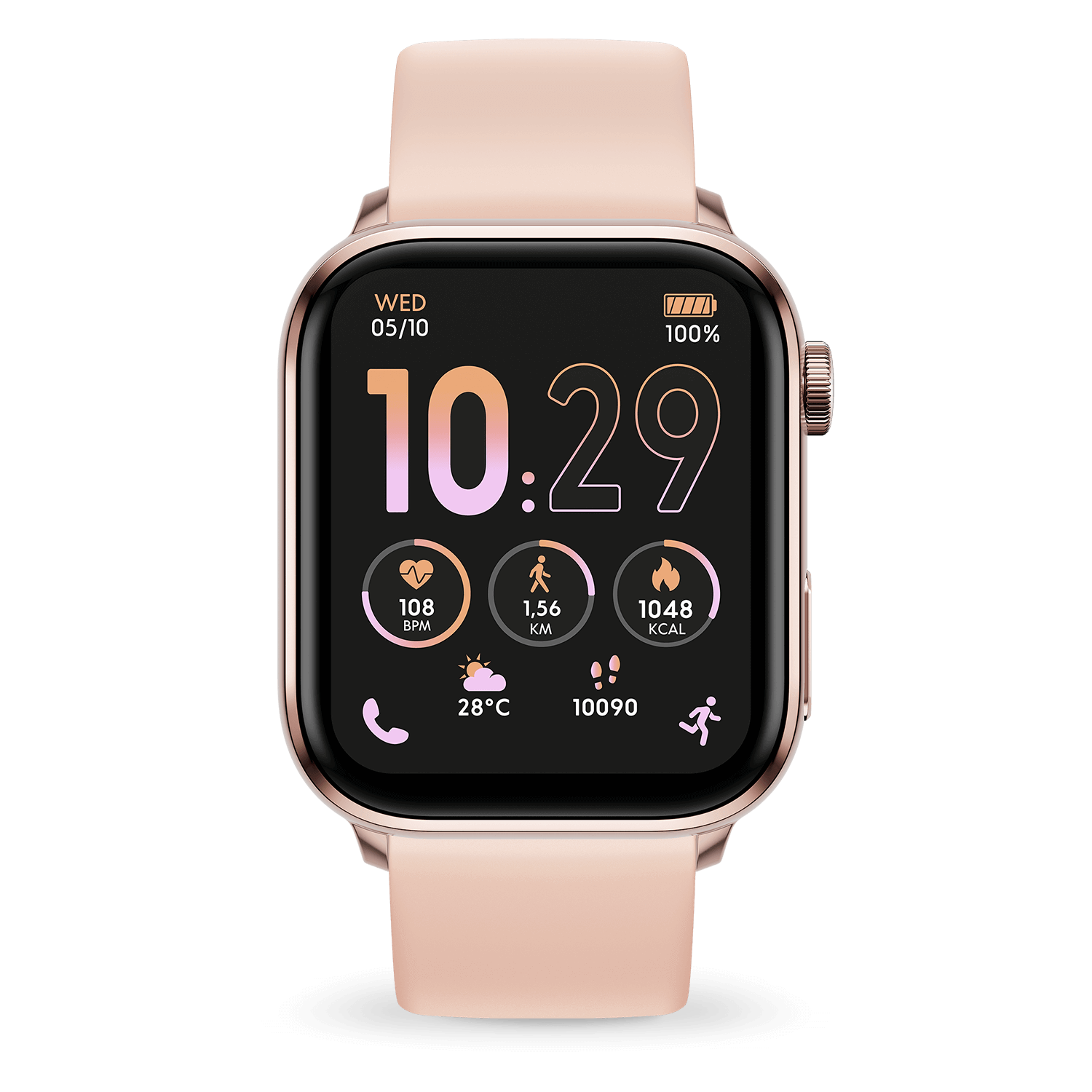 Ice Smart Rose Gold Nude Rectangular GPS – Ice