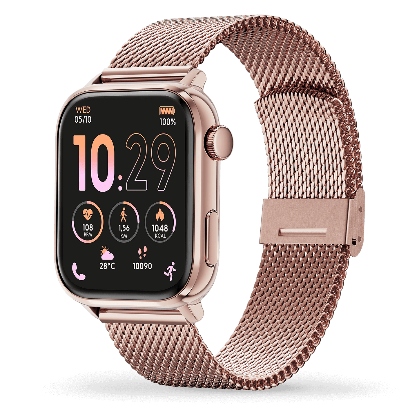 Ice Smart 3.0 - Rose Gold - Milanese - Rectangular - 1.78