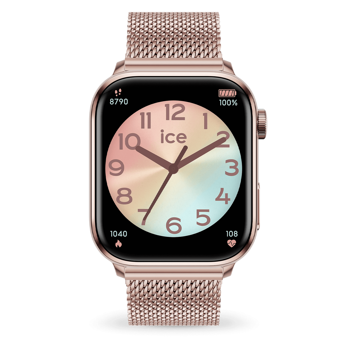 Ice Smart 2.0 - Rose Gold - Milanese - Rectangular - 1.96
