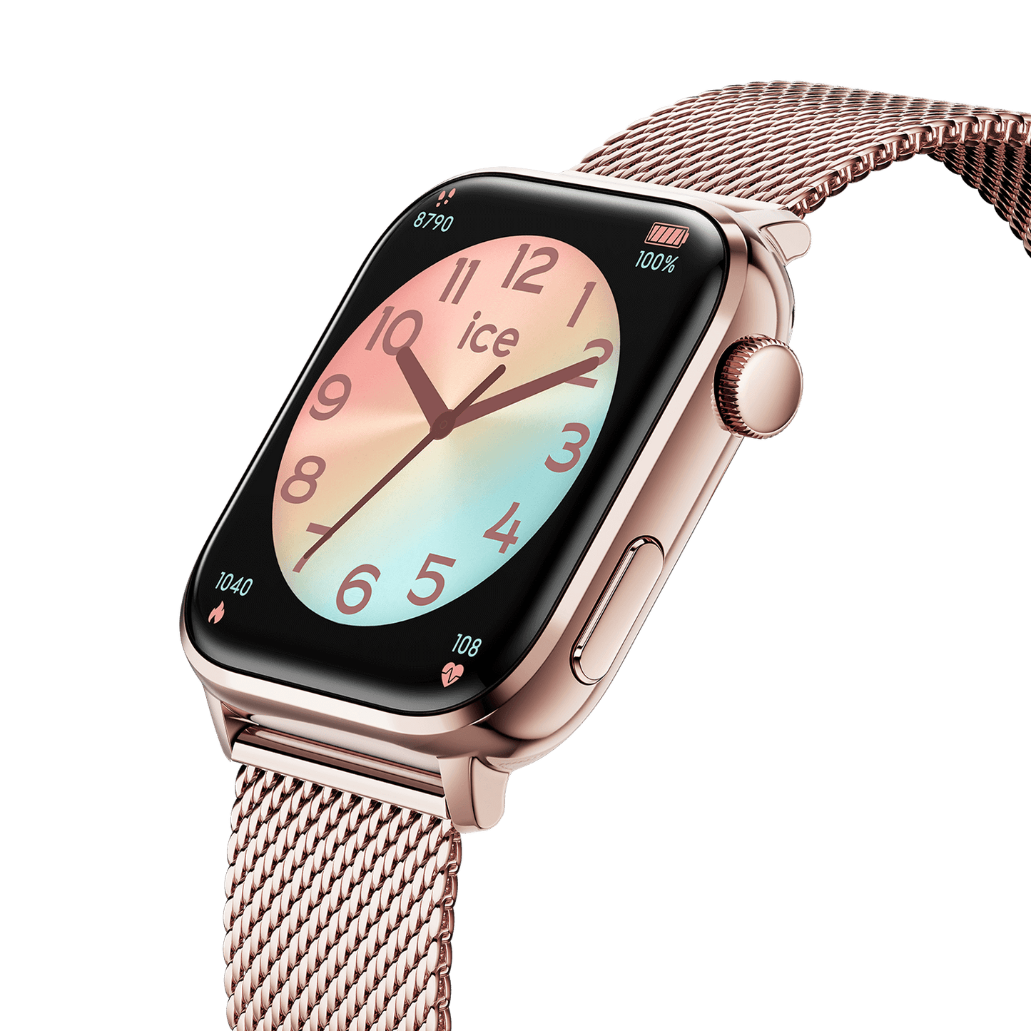 Ice Smart 2.0 - Rose Gold - Milanese - Rectangular - 1.96