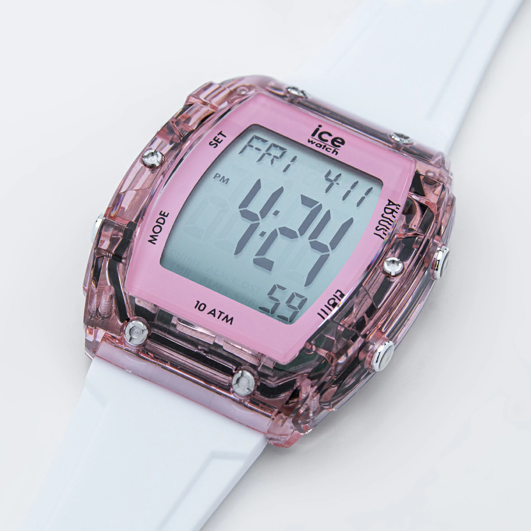 Ice Digit Boliday - White - Clear Pink - Small
