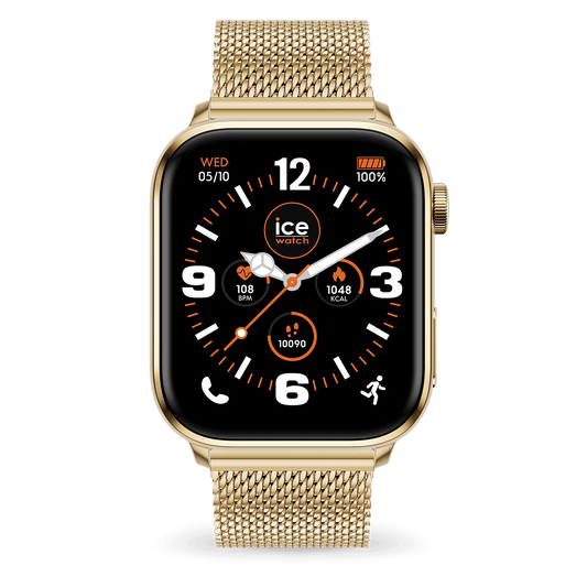 Ice Smart 3.0 - Gold - Milanese - Rectangular - 1.78 - GPS