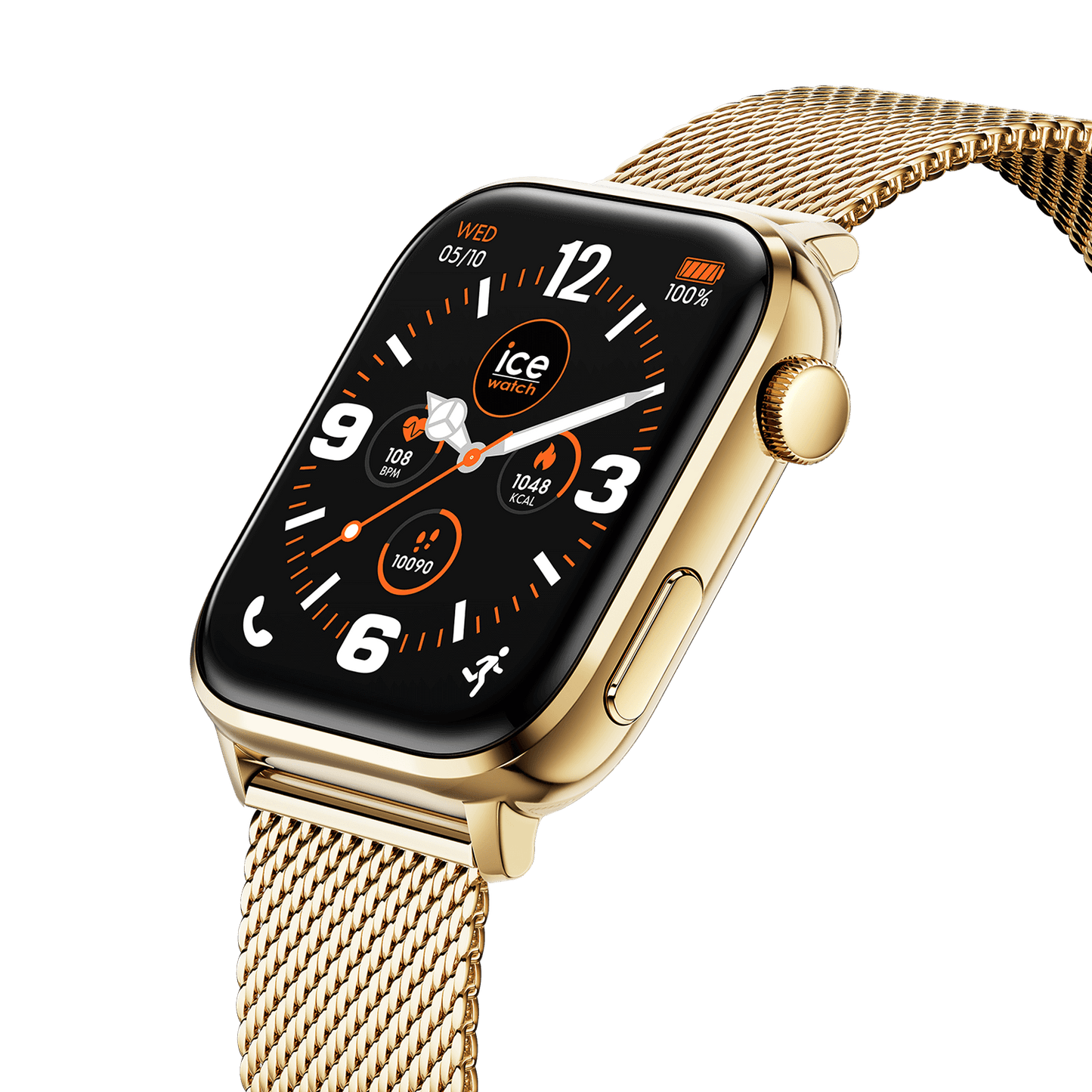 Ice Smart 3.0 - Gold - Milanese - Rectangular - 1.78 - GPS