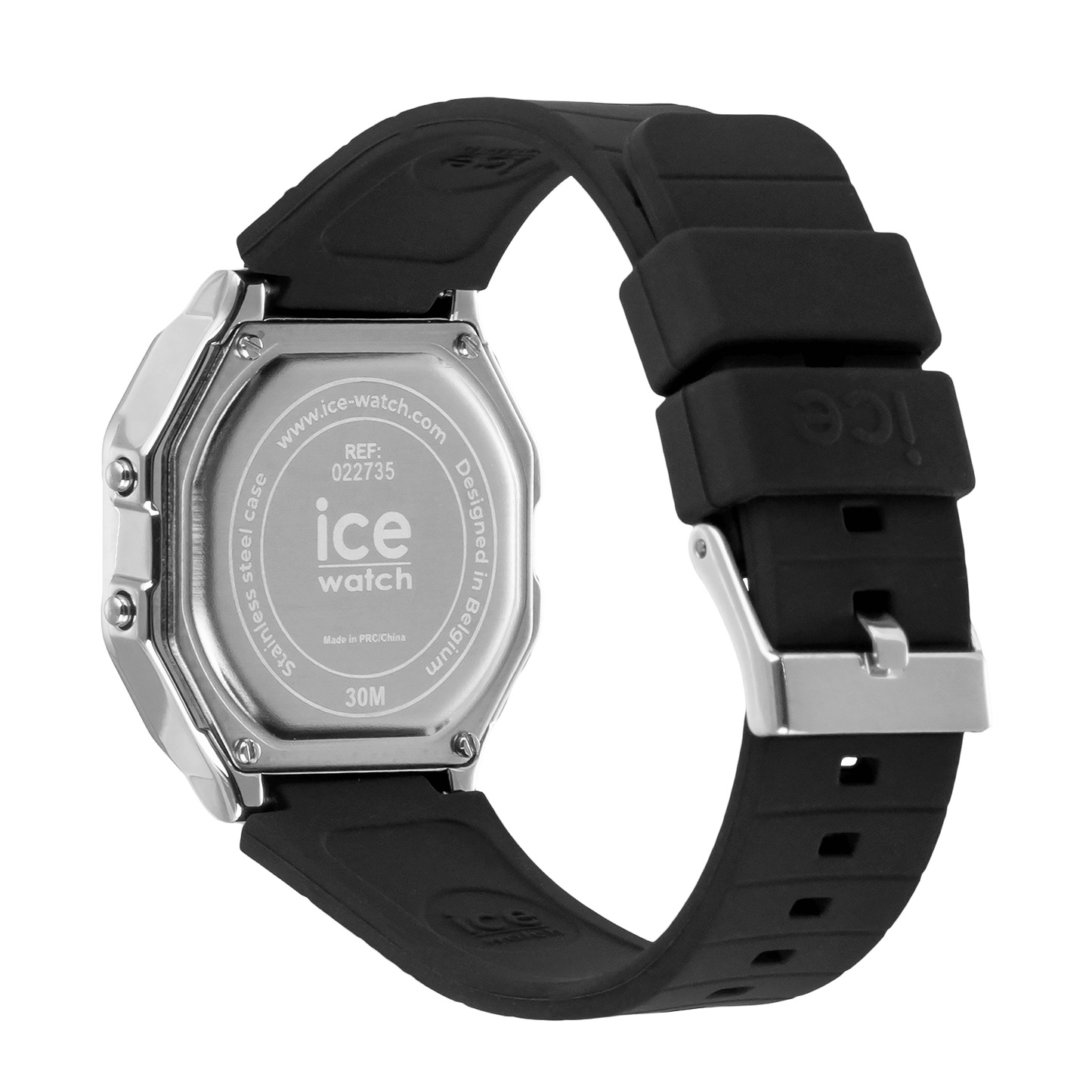 ICE DIGIT RETRO - Metal Silver Mirror Black