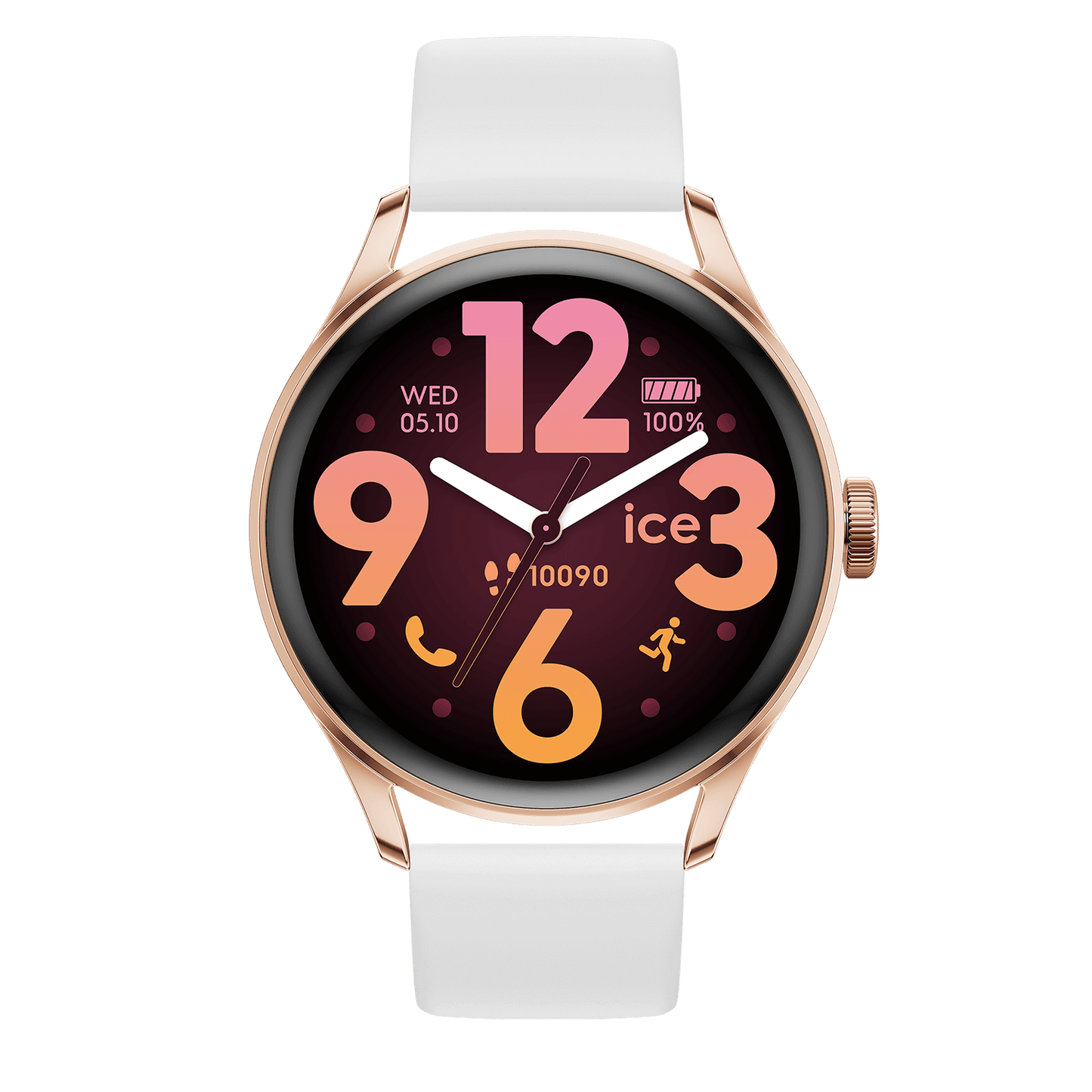 Ice Smart 3.0 - Rose Gold - White - Round - 1.2 - GPS