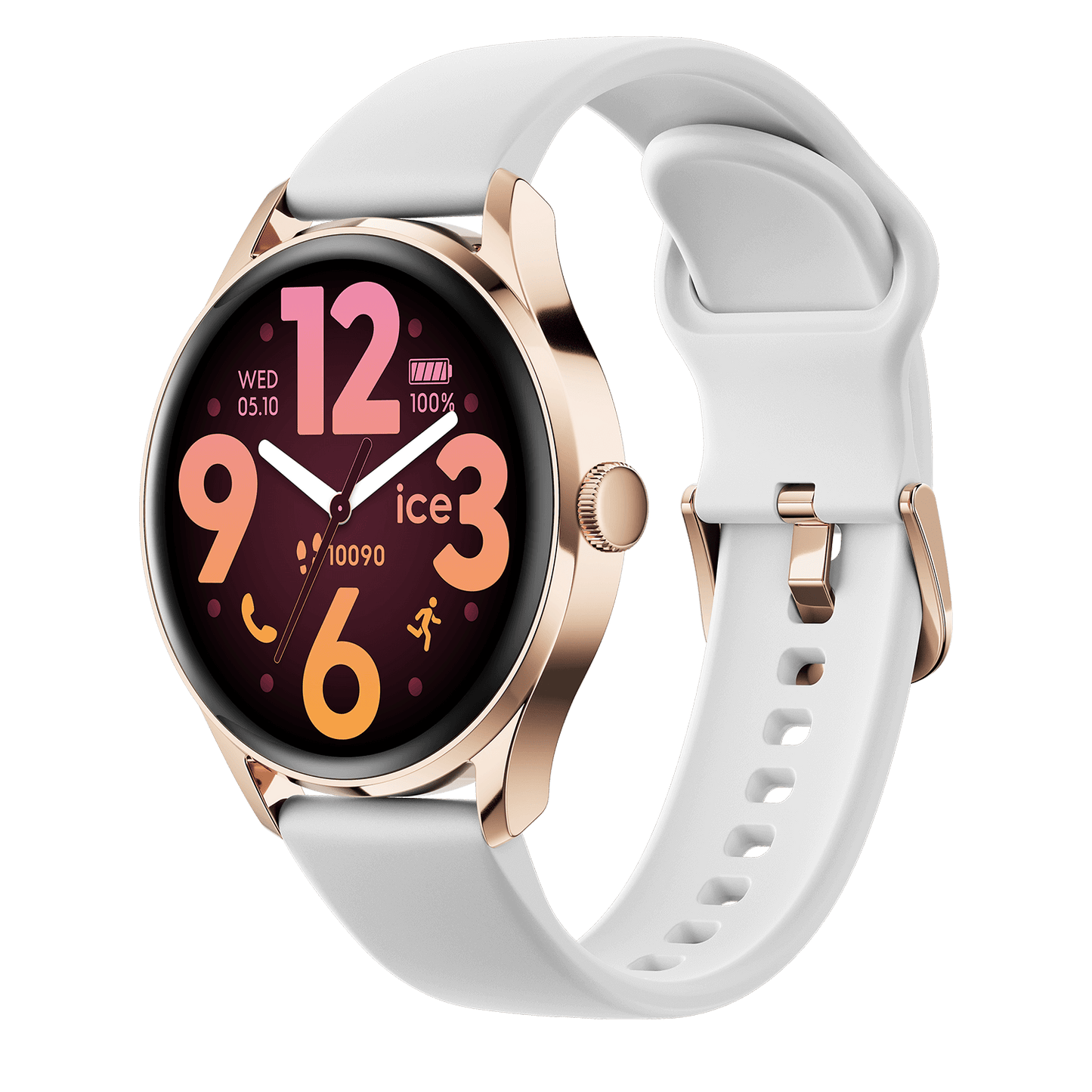 Ice Smart 3.0 - Rose Gold - White - Round - 1.2 - GPS