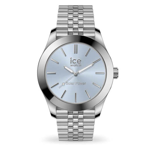 ICE STEEL - SILVER LIGHT BLUE - SMALL - SOLAR 3H