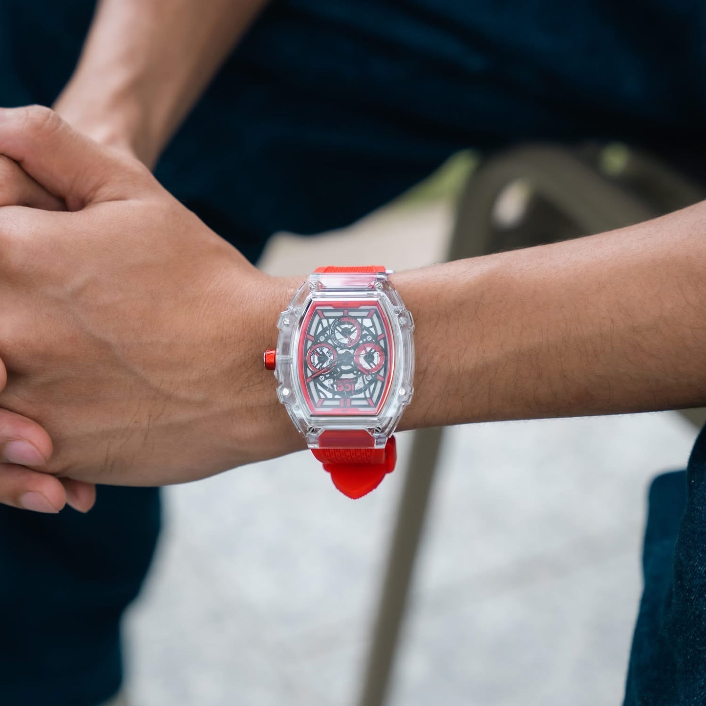 ICE BOLIDAY Clear Red Skel