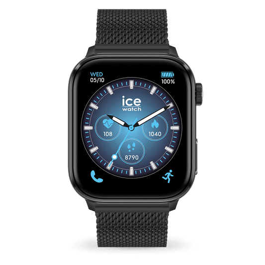 ICE SMART 3.0 - BLACK - MILANESE - RECTANGULAR 1.78 AMOLED - GPS