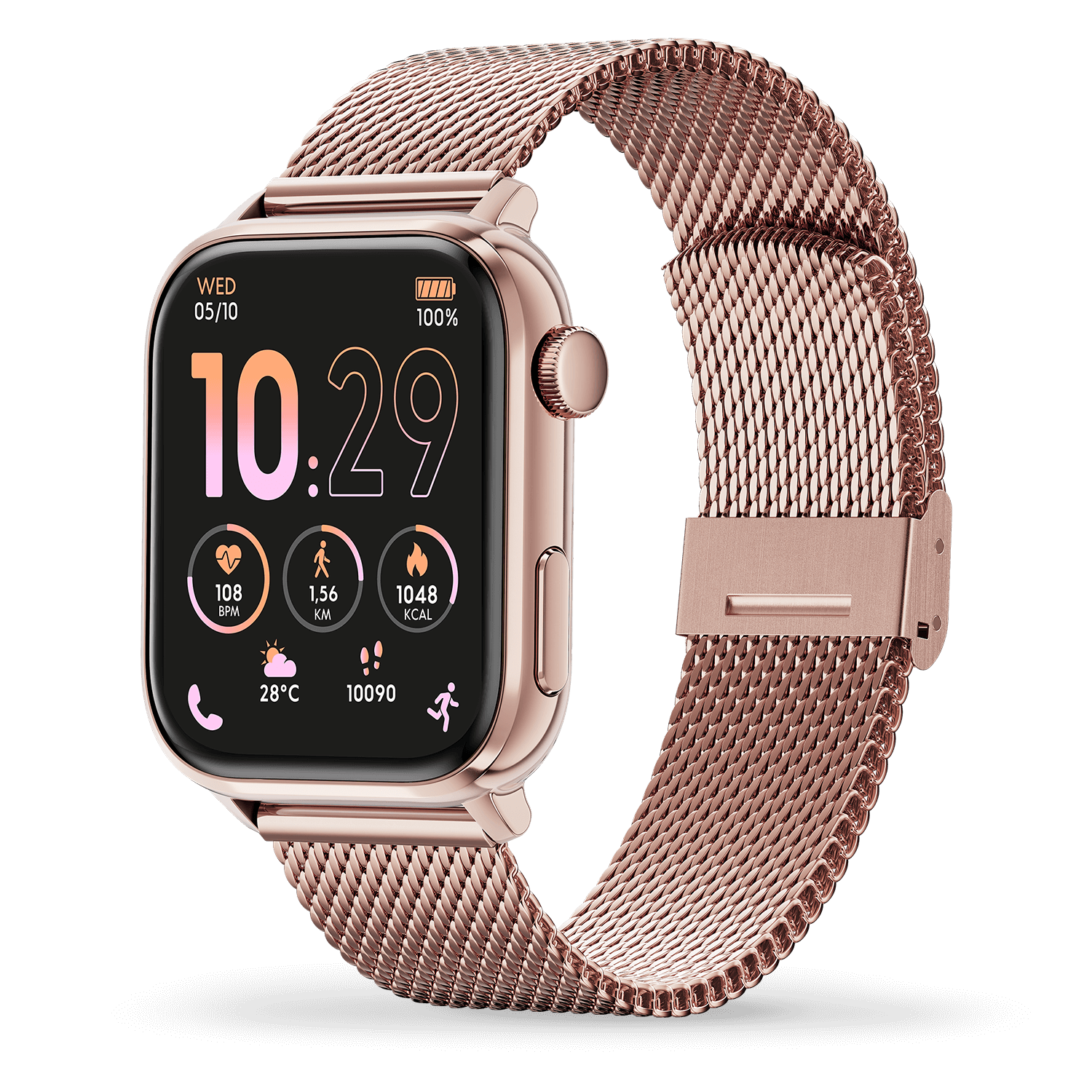 Ice Smart Rose Gold Milanese Rectangular – Ice - Main Image