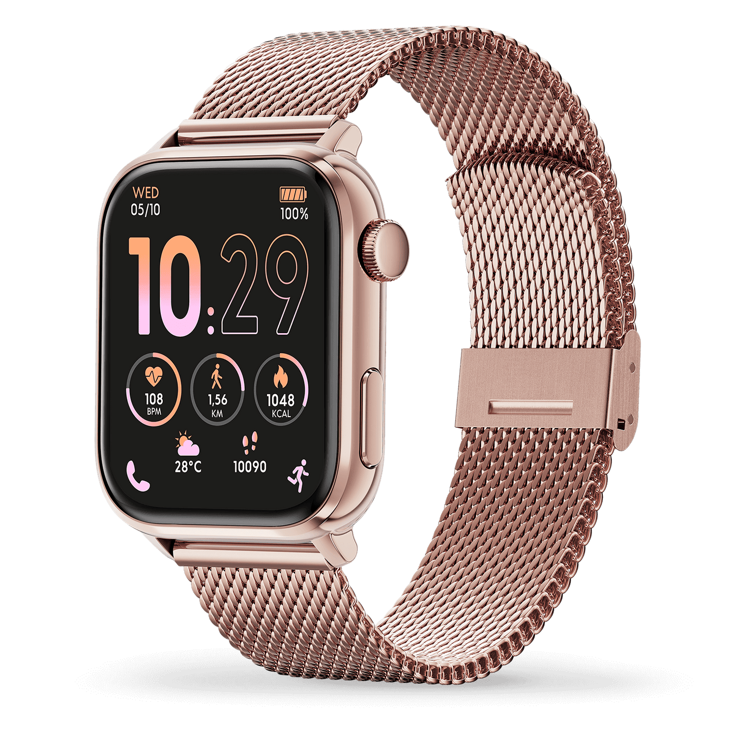 ICE SMART 3.0 - ROSE GOLD - MILANESE - RECTANGULAR 1.78 AMOLED - GPS