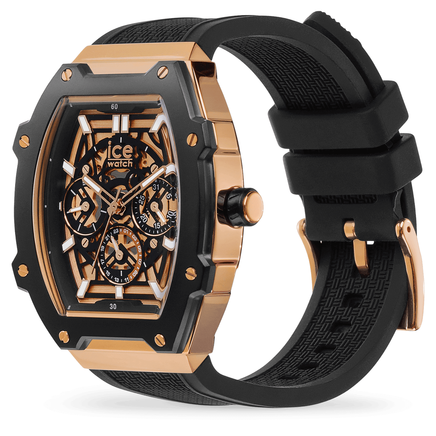 ICE BOLIDAY - BLACK ROSE-GOLD SKEL - STEEL - MEDIUM - MT