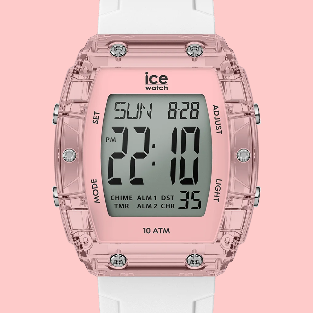 Ice Digit Boliday - White - Clear Pink - Small