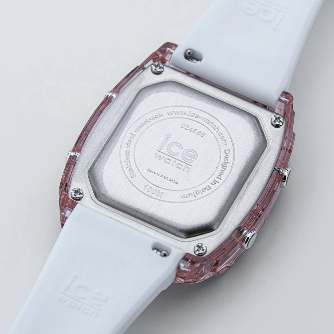 Ice Digit Boliday - White - Clear Pink - Small