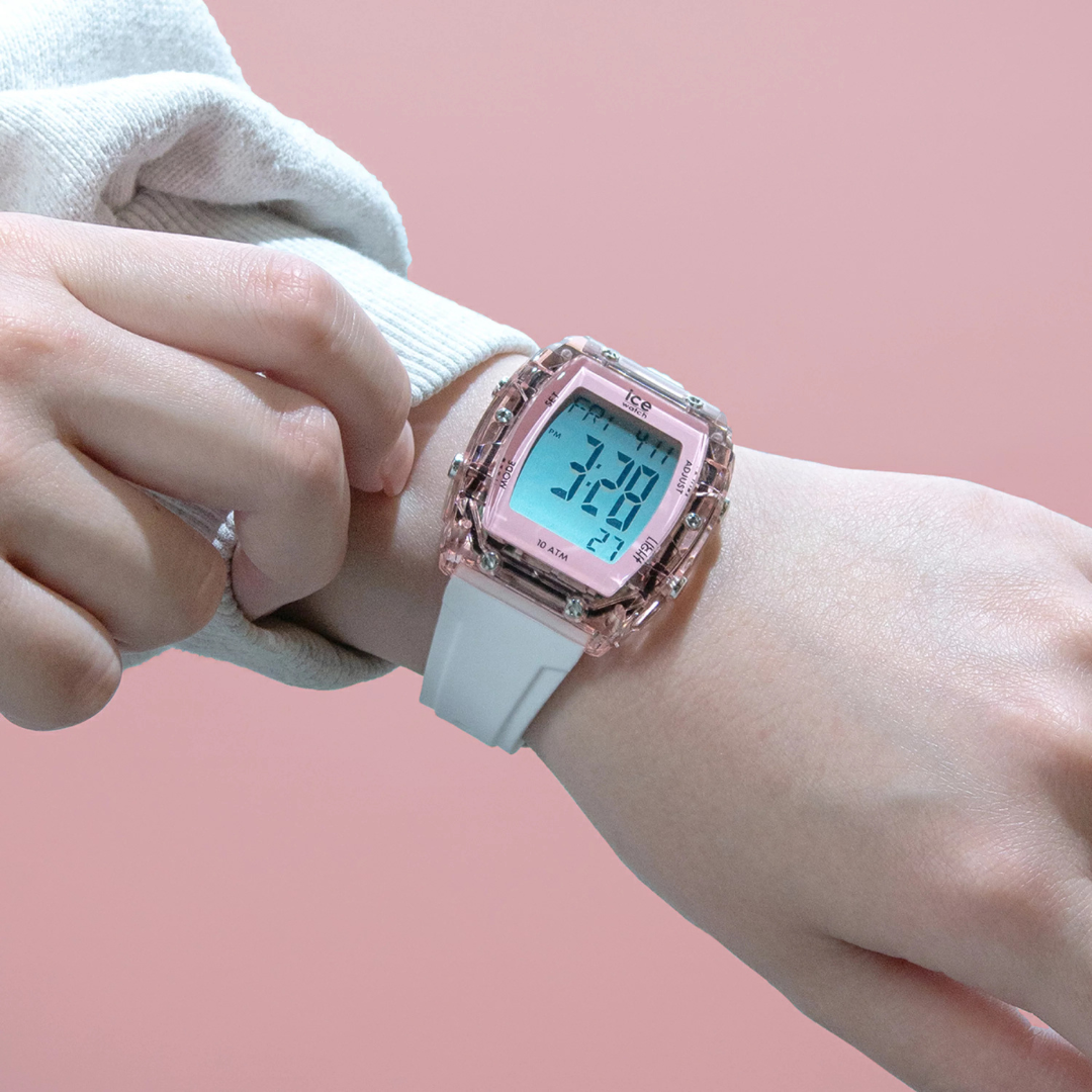 Ice Digit Boliday - White - Clear Pink - Small