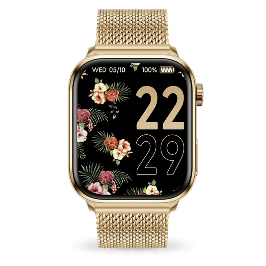 ICE SMART 2.0 - GOLD - MILANESE BAND - RECTANGULAR 1.96 AMOLED