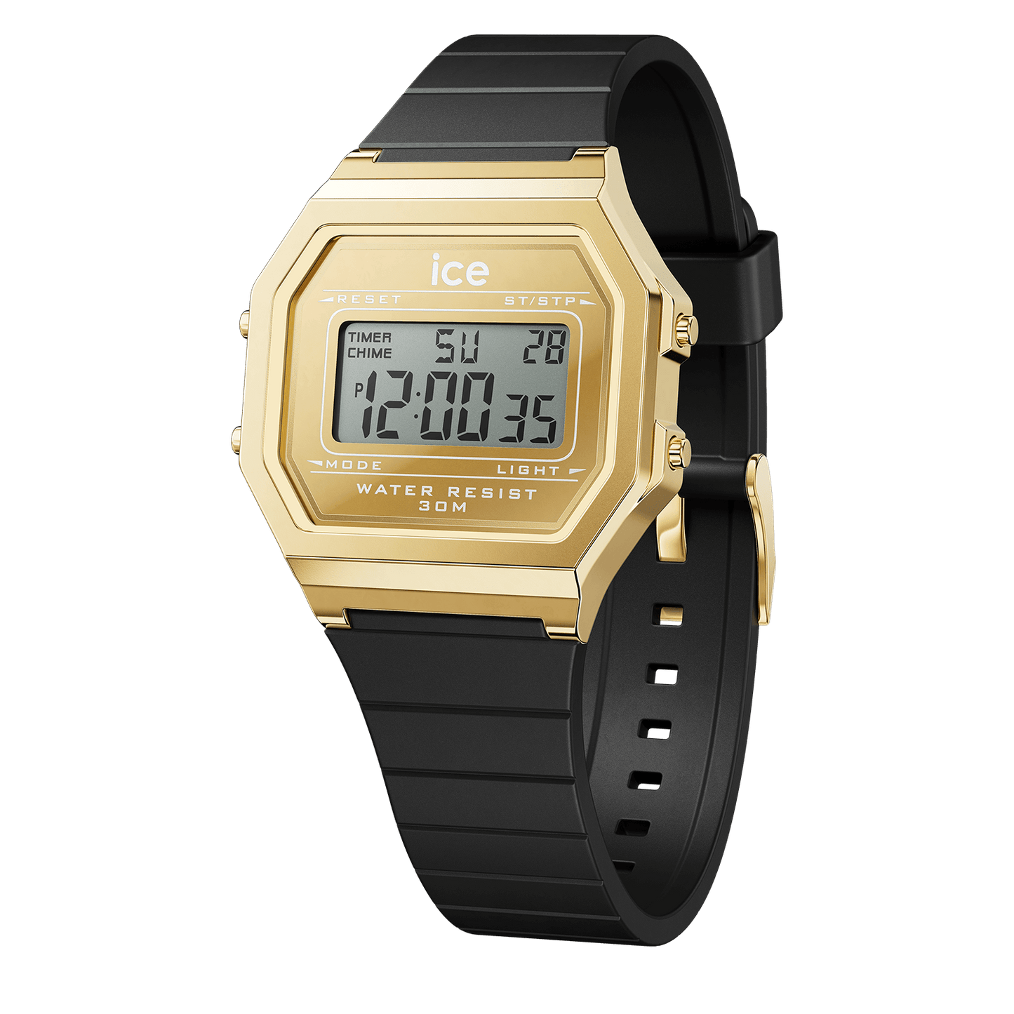 ICE DIGIT RETRO - Metal Gold Mirror Black